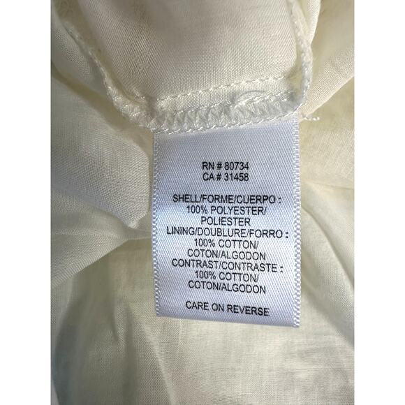 BCBGeneration Ivory Lace Overlay Sleeveless Top Size M Romantic Boho Chic - Picture 9 of 9